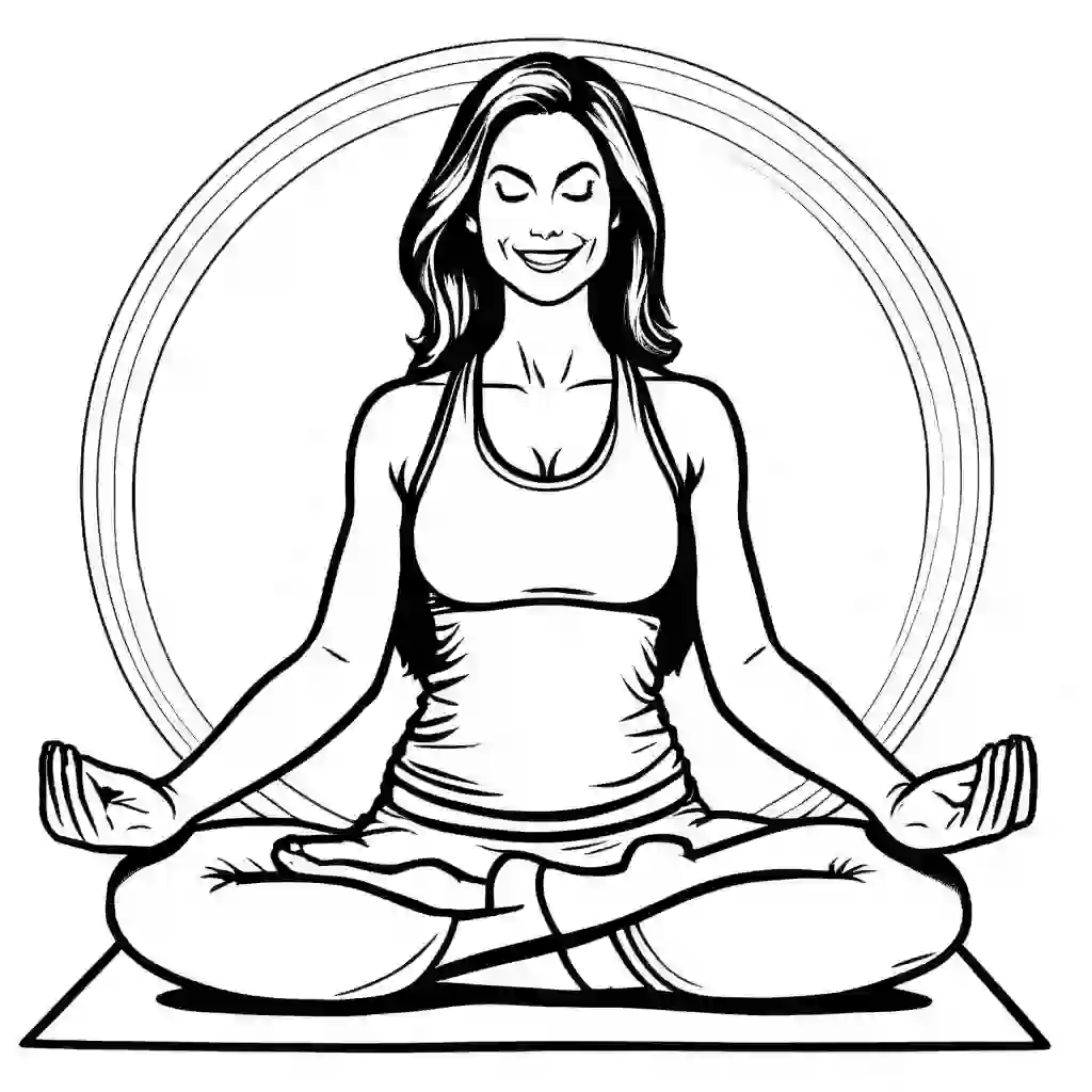 Yoga Instructor coloring pages